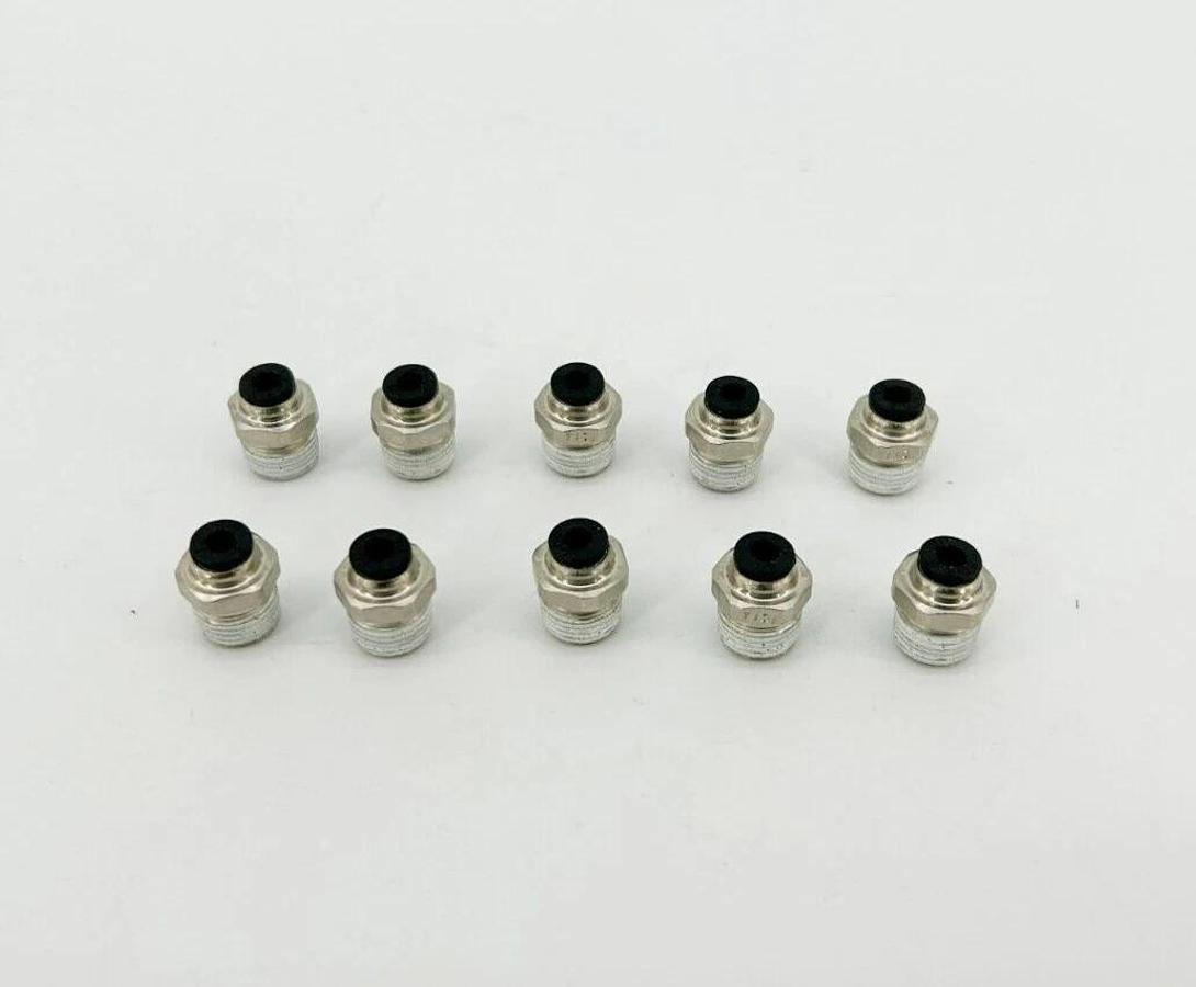 Lot of 10 New Lawson 86747 Male Connectors, 1/8" x 1/8", 290PSI