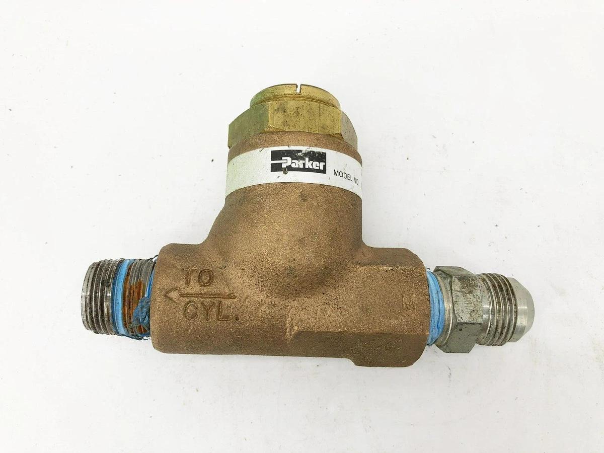 Used Parker 032500519 Flow Control Valve 3/4" NPT 250psi Brass
