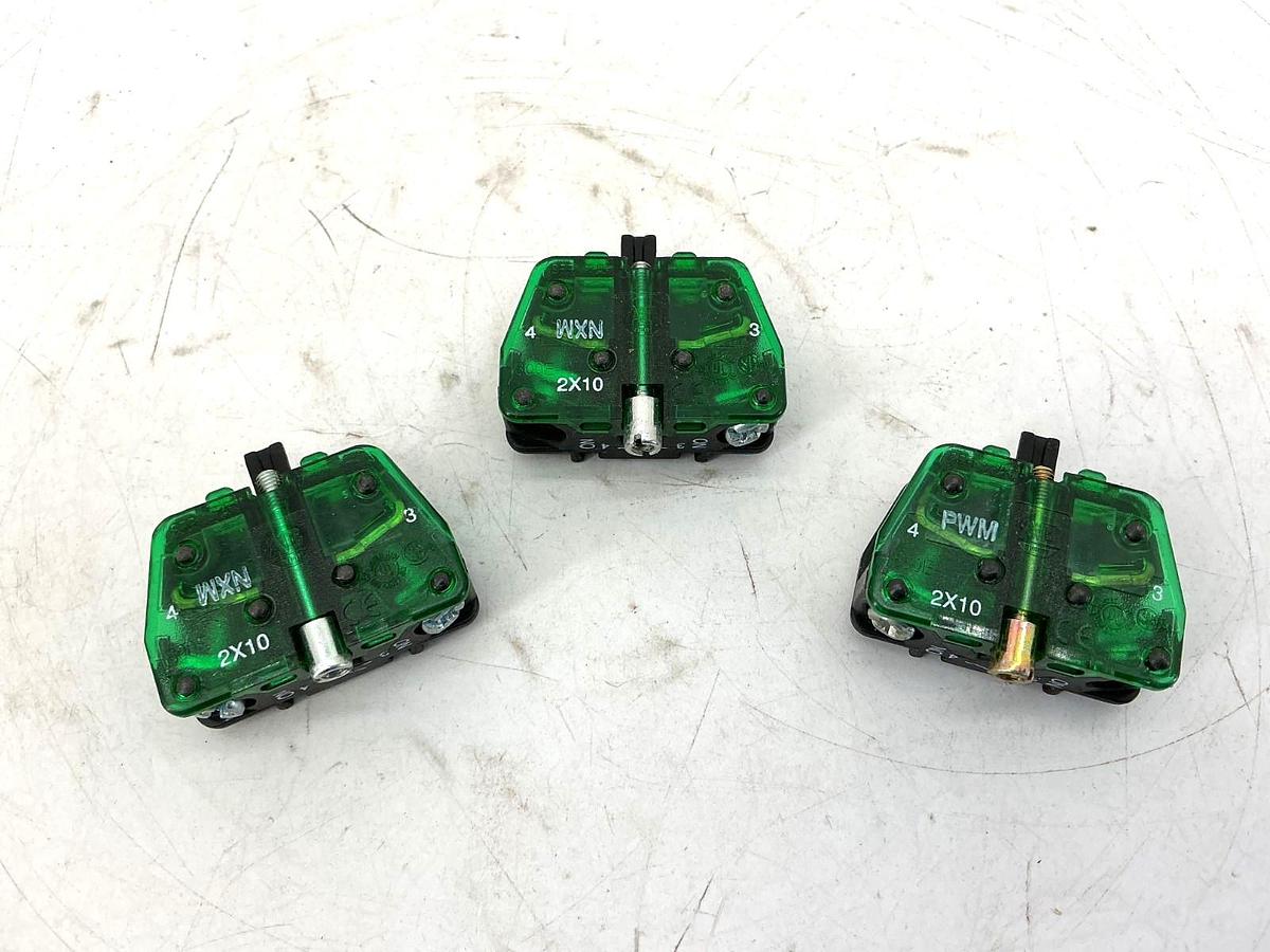 Lot of 3 New Allen Bradley 800E-2X10 Ser A Contact Cartridge Green 1NO 10A 600V
