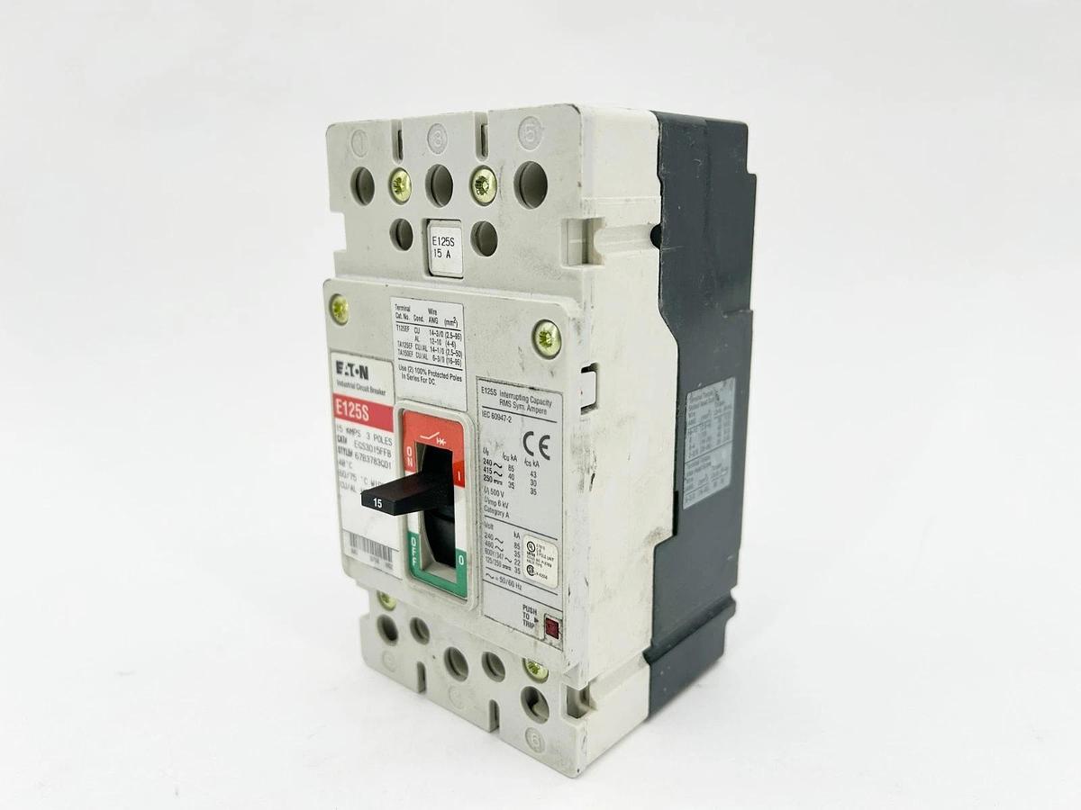 New Eaton EGS3015FFB Circuit Breaker 15A 480V 3P - No Box