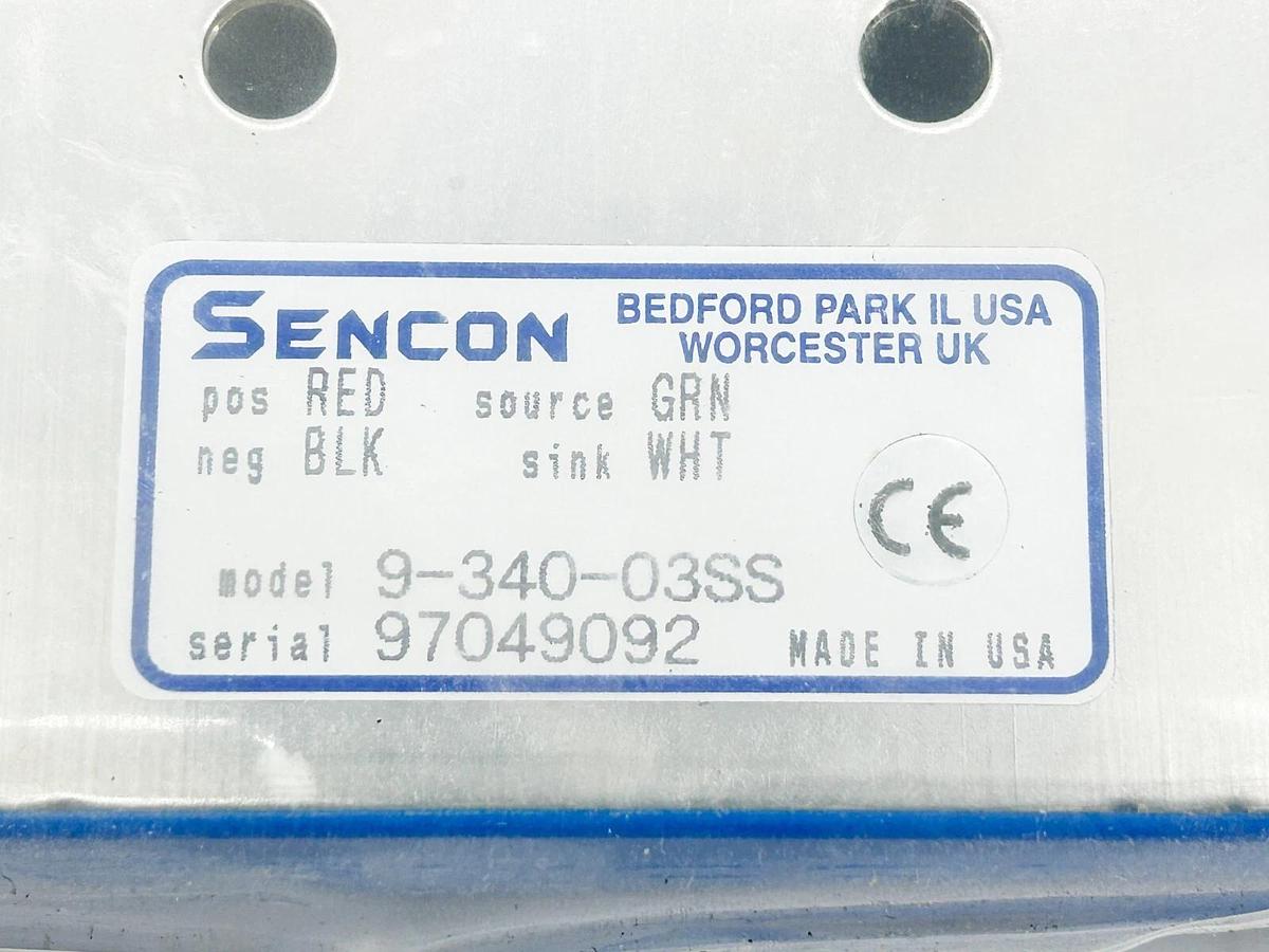 New Sencon 9-340-03SS Proximity Sensor 340 Series GP Can Line Sensor