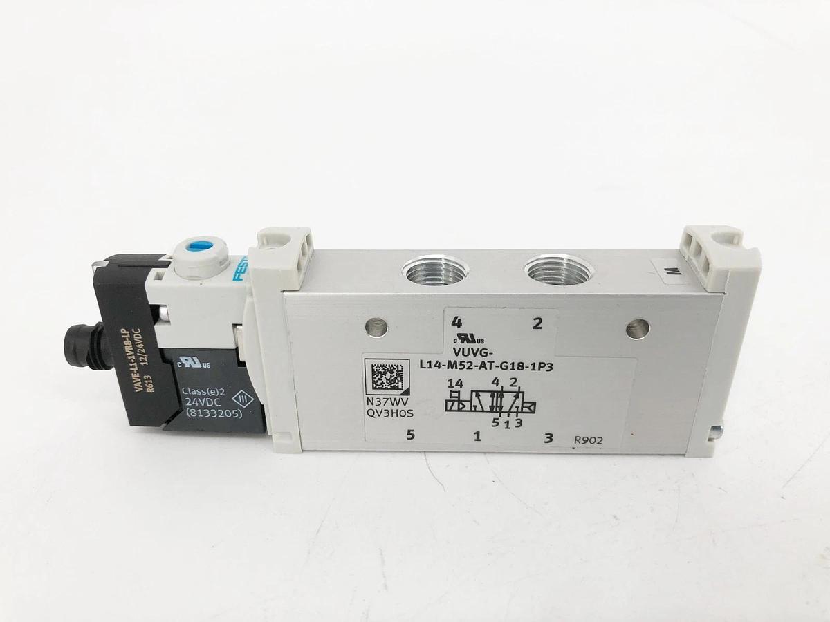 New Festo VUVG-L14-M52-AT-G18-1P3 Solenoid Valve 24VDC 574229 - No Box
