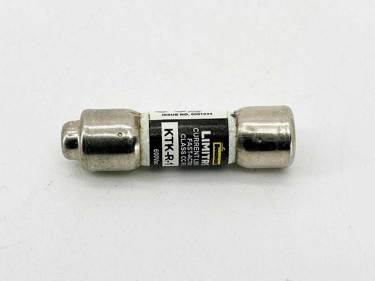 New Lot of 3 Bussmann KTK-R-1 Limitron Fast Acting Class CC Fuse 600V 1A