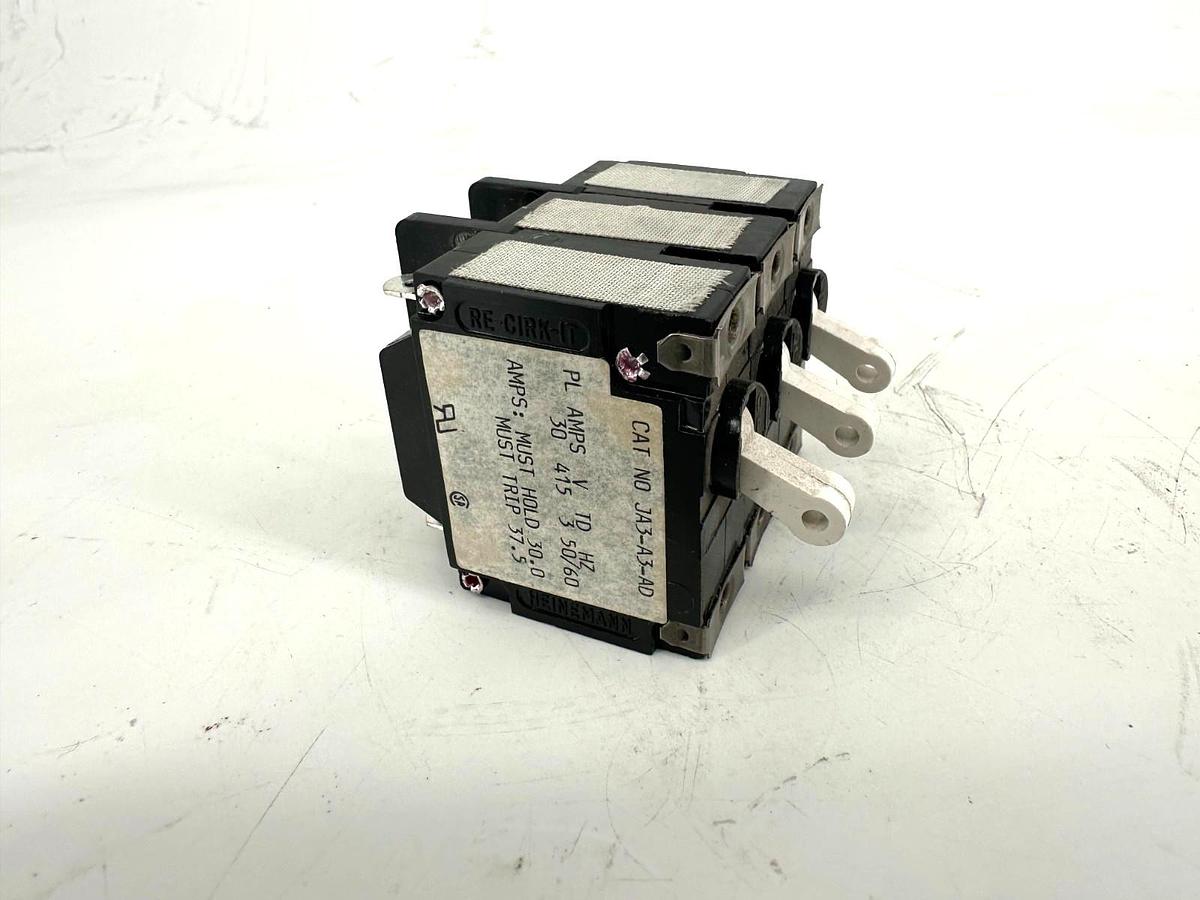New Heinemann JA3-A3-AD Circuit Breaker 3P 50/60HZ 30A 415V - No Box