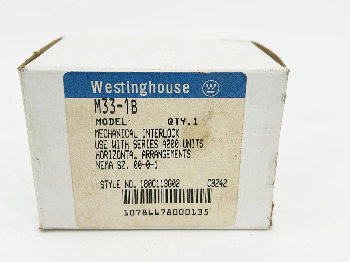 New Westinghouse M33-1B Michanical Interlock Nema Size 00-1