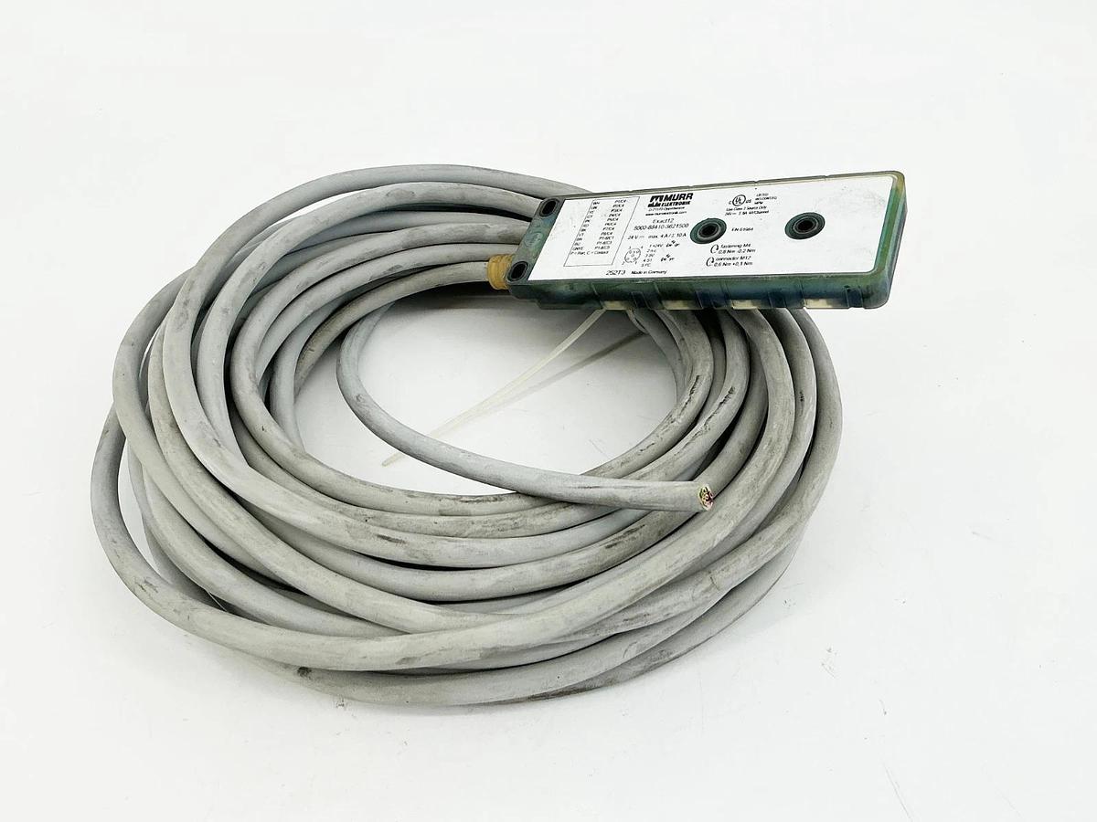 Used Murr 8000-88410-3621500 Exact12 4 Pole Moulded Cable 24V 8XM12