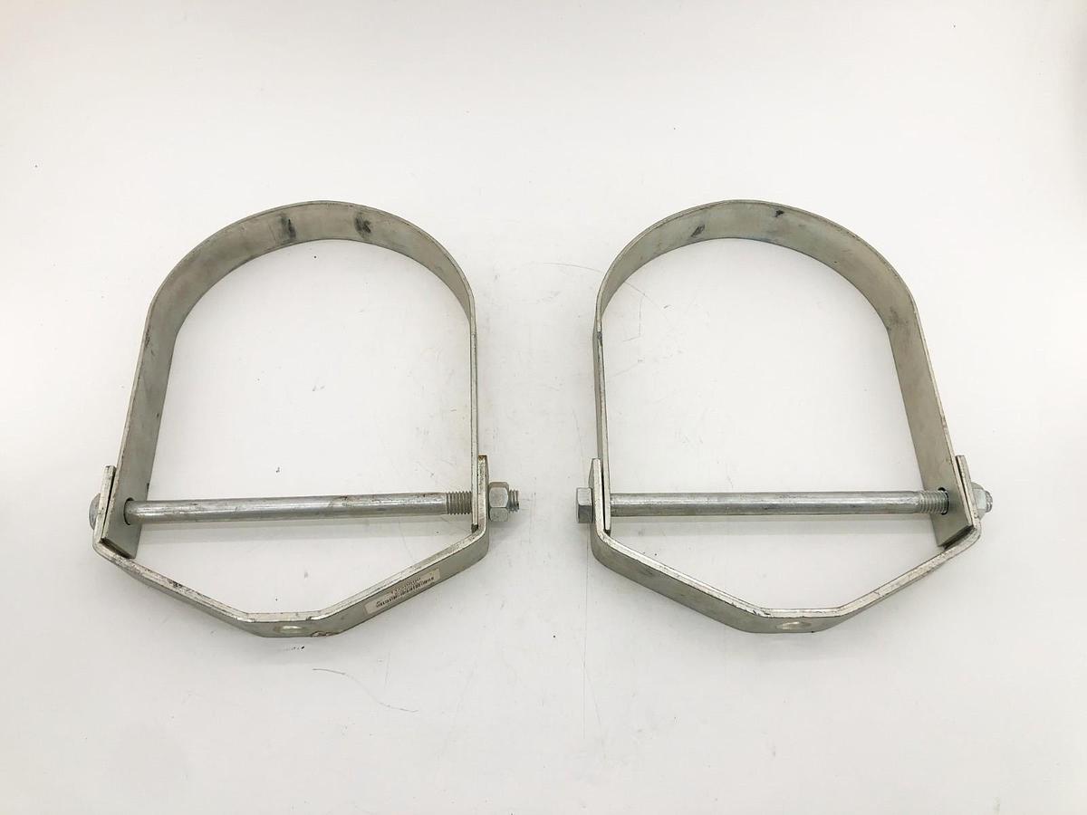 Lot of 2 New 11G0800 Domestic Galvanized Standard Clevis Hangers 8" - No Box