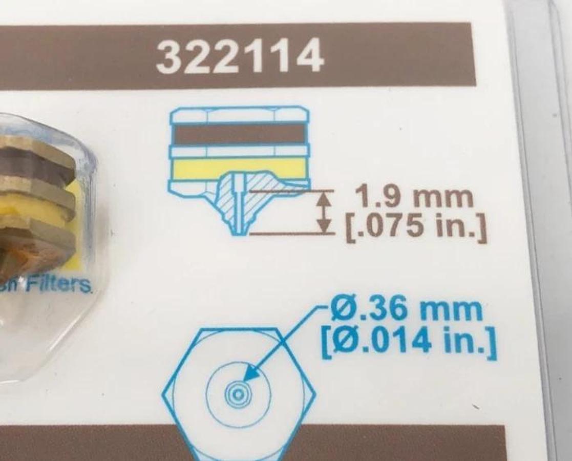 New Nordson 322114 Nozzle for Hot Melt Gun .014 X .075 1 Orifice
