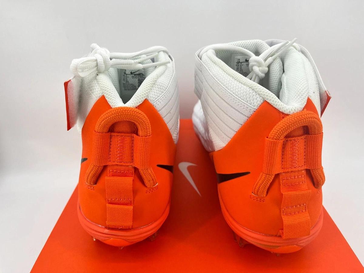 Nike Force Savage Pro 2 P White/Orange Size 16 OSU Beavers Football Cleats