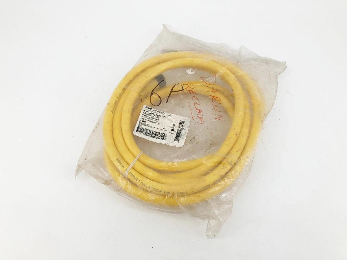New Brad Connectivity 1300061590 Cordset 6P Female Straight 12FT 16/6 AWG 41603
