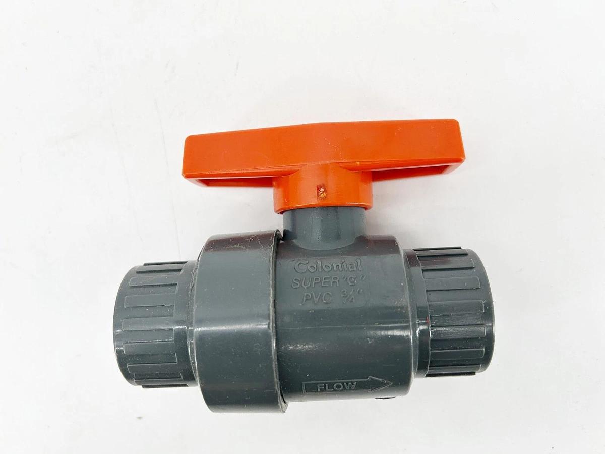 New Super C V08201N Ball Valve 3/4" EPDM Threaded PVC