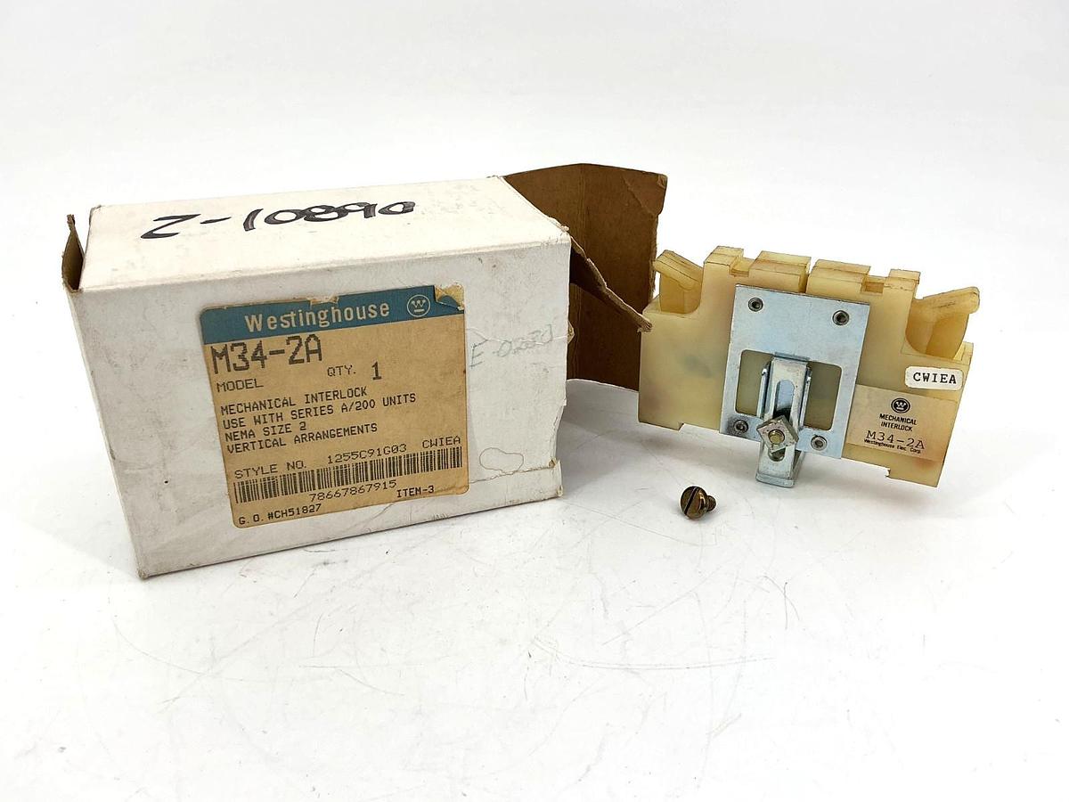 New Westinghouse M34-2A Mechanical Interlock use w/ A/200 Units M342A 1255C91G03