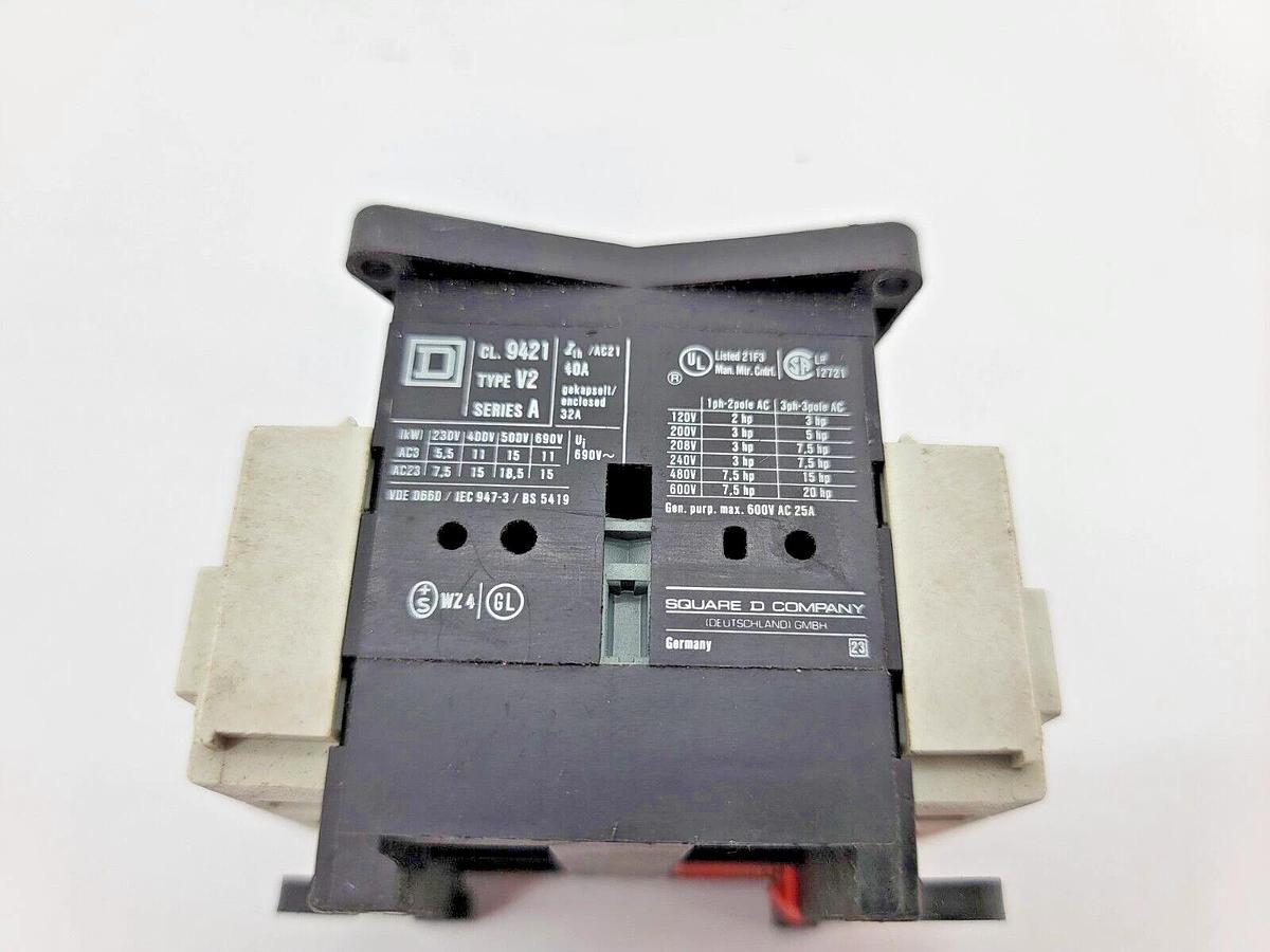 New Square D 9421-V2 Loadbreak Switch 25A 3P - Contactor Only