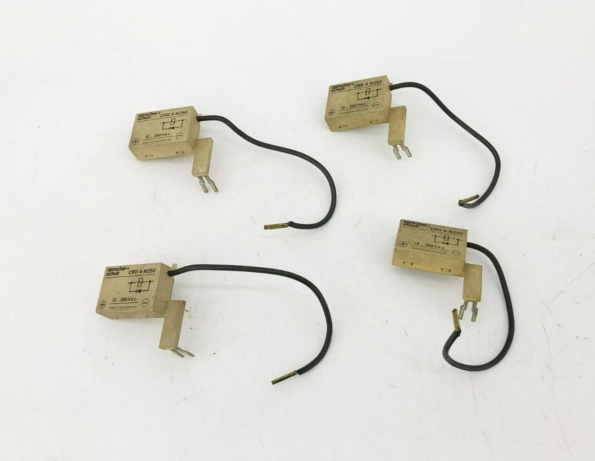 Used Lot of 4 Sprecher + Schuh CRD 4-N250 Surge Suppressors 12...250VDC CRD4N250