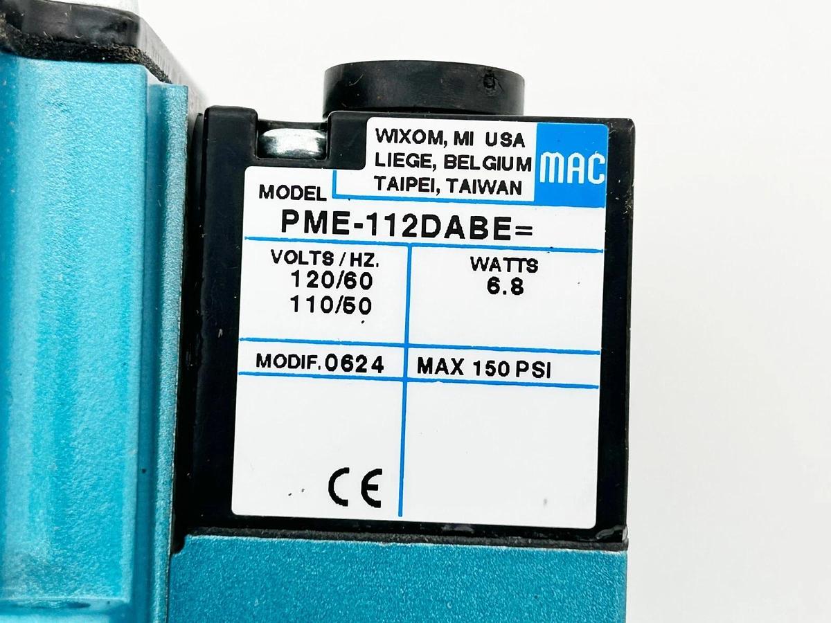New MAC Valves 6311D-000-PM-112DA Solenoid Valve 120Vac 50/60Hz 150PSI