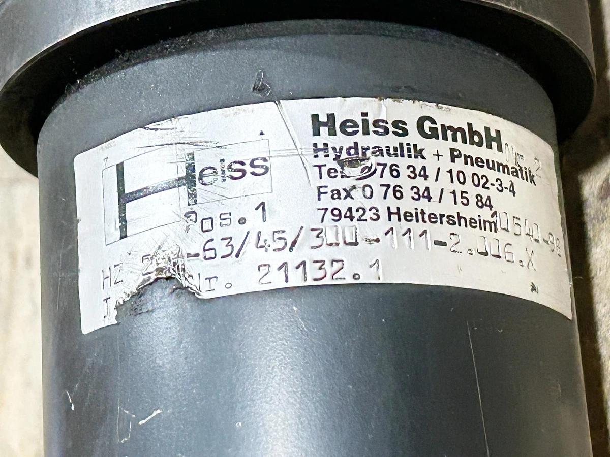 Used Heiss GmbH HZ 269-63/45/3UU-111-2.006.X Pneumatic Cylinder