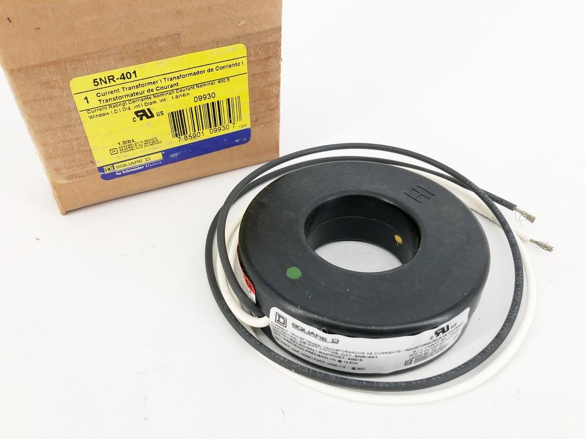 New Square D 5NR-401 Current Transformer Ratio 400:5 1-9/16" ID