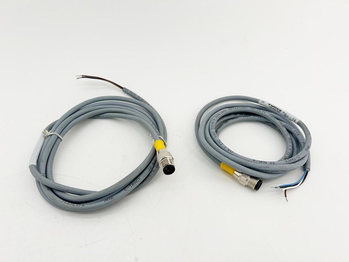 New Lot of 2 Turck RS 4.4T-2 Cordset Single Ended M12 4 Wire U2097