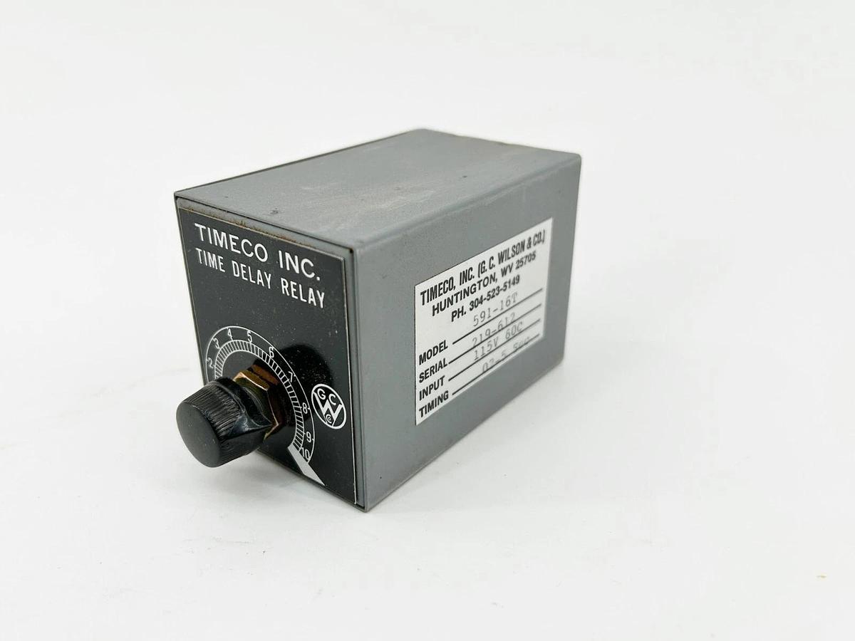 New Timeco 591-16T Time Delay Relay 115V 60C 1-2 Second