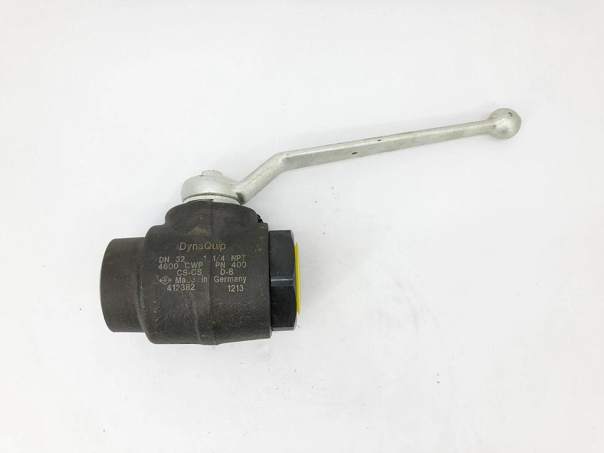 New Dynaquip PN400 Ball Valve DN 32 1-1/4" NPT 4600 CWP CS-CS D-B