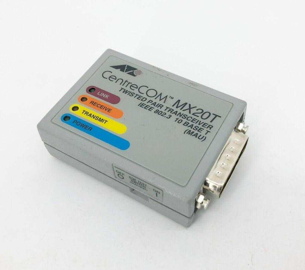 Used Allied Telesyn CentreCOM AT-MX20T Twisted Pair Transceiver