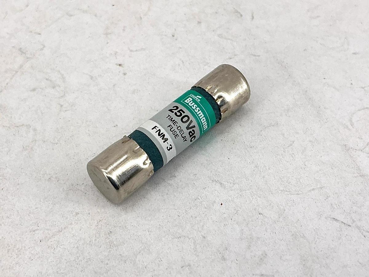New Bussmann FNM-3 250Vac Time-Delay Fuse 3A 250V Box of 10