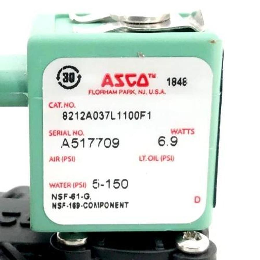 New Asco 8212A037L1100F1 Solenoid Valve 2-Way NC 3/4" Pipe 24VDC Polymide 20HP14