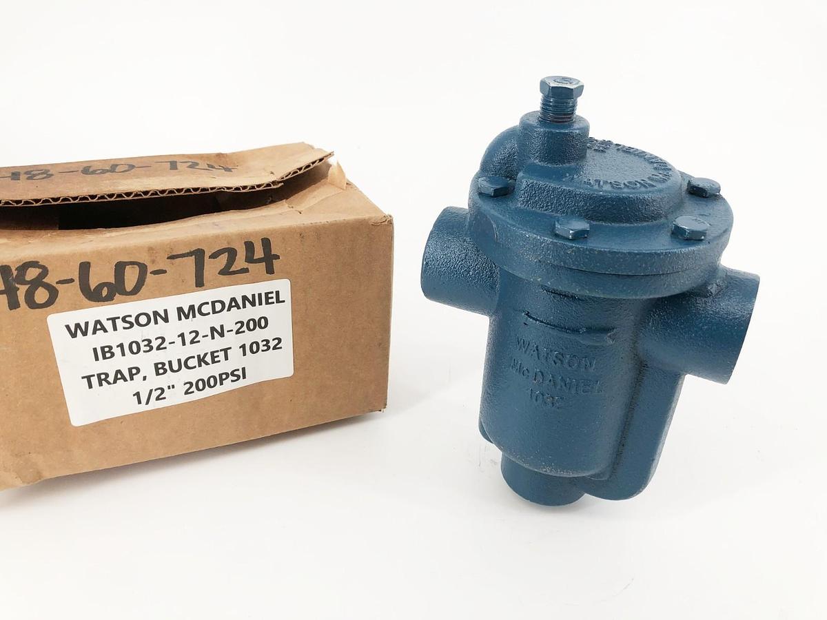 New Watson McDaniel IB1032-12-N-200 Inverted Bucket Stream Trap 1032 1/2" 200psi