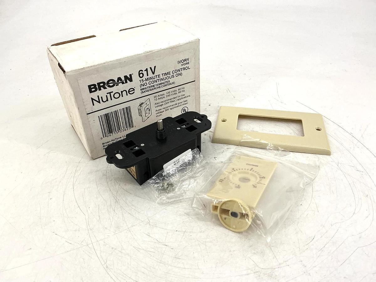 New Broan-NuTone 61V 15-Minute Time Control Ivory 20/10A 120/240V 60HZ
