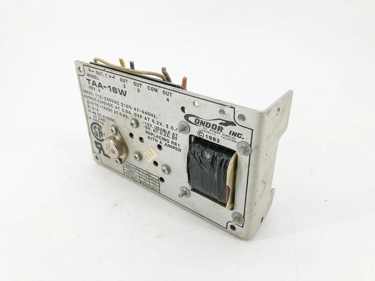Used Condor TAA-16W Power Supply Input: 115/230VAC Output: ±5VDC 2A