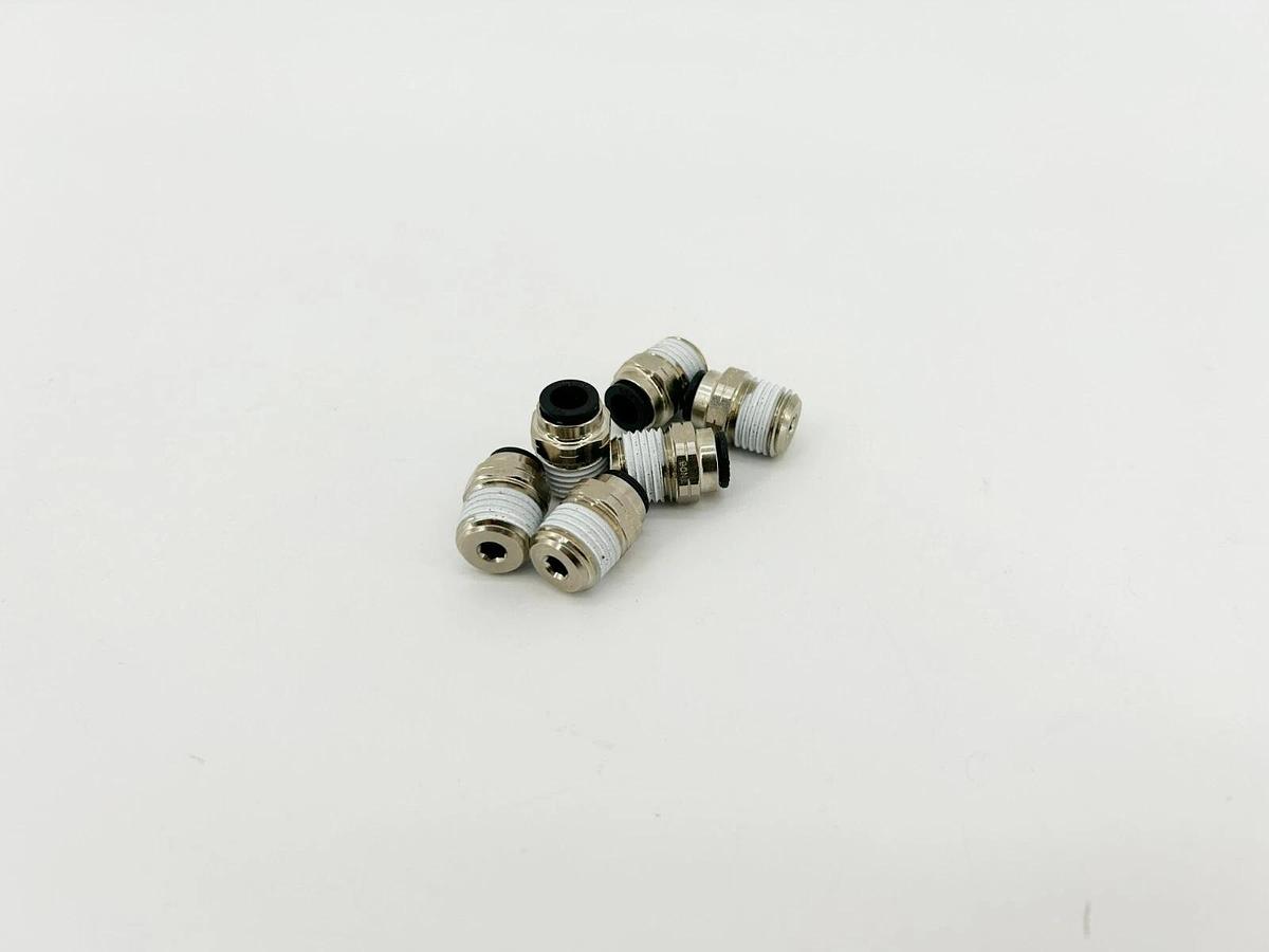 Lot of 6 New Lawson 86752 Male Connectors, 1/4" x 1/4", 290PSI
