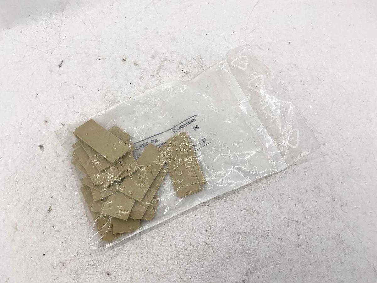 Bag of 20 New Weidmuller 0380360000 End Plate 1.5mm Width Beige