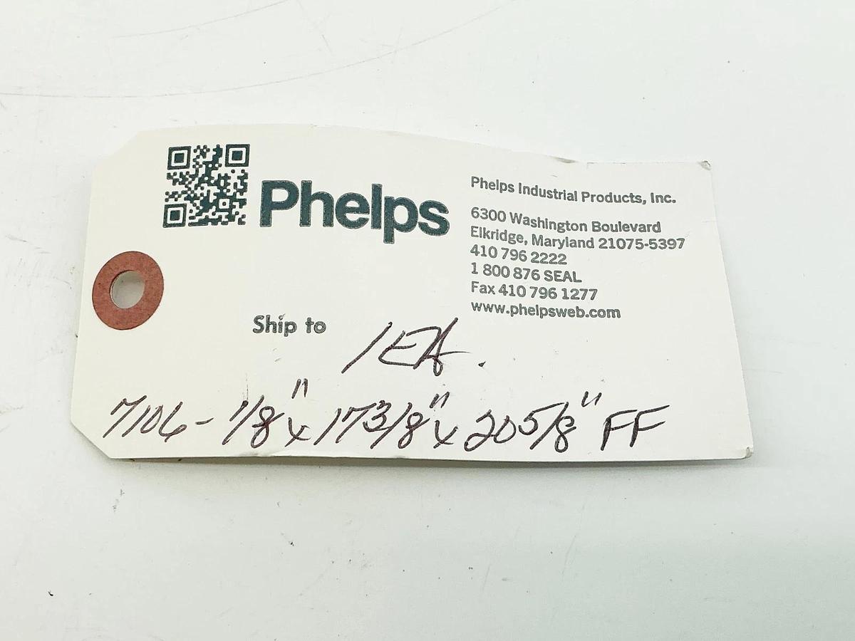 New Phelps 7106-1/8"X173/8X205/8"FF Neoprine Gasket 17-3/8X 20-5/8" 10 Hole