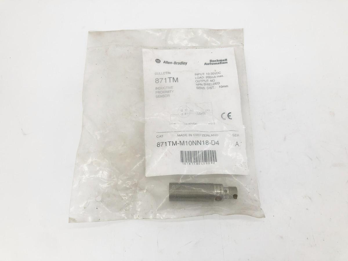 New Allen Bradley 871TM-M10NN18-D4 Ser. A Photoelectric Sensor 10-30VDC