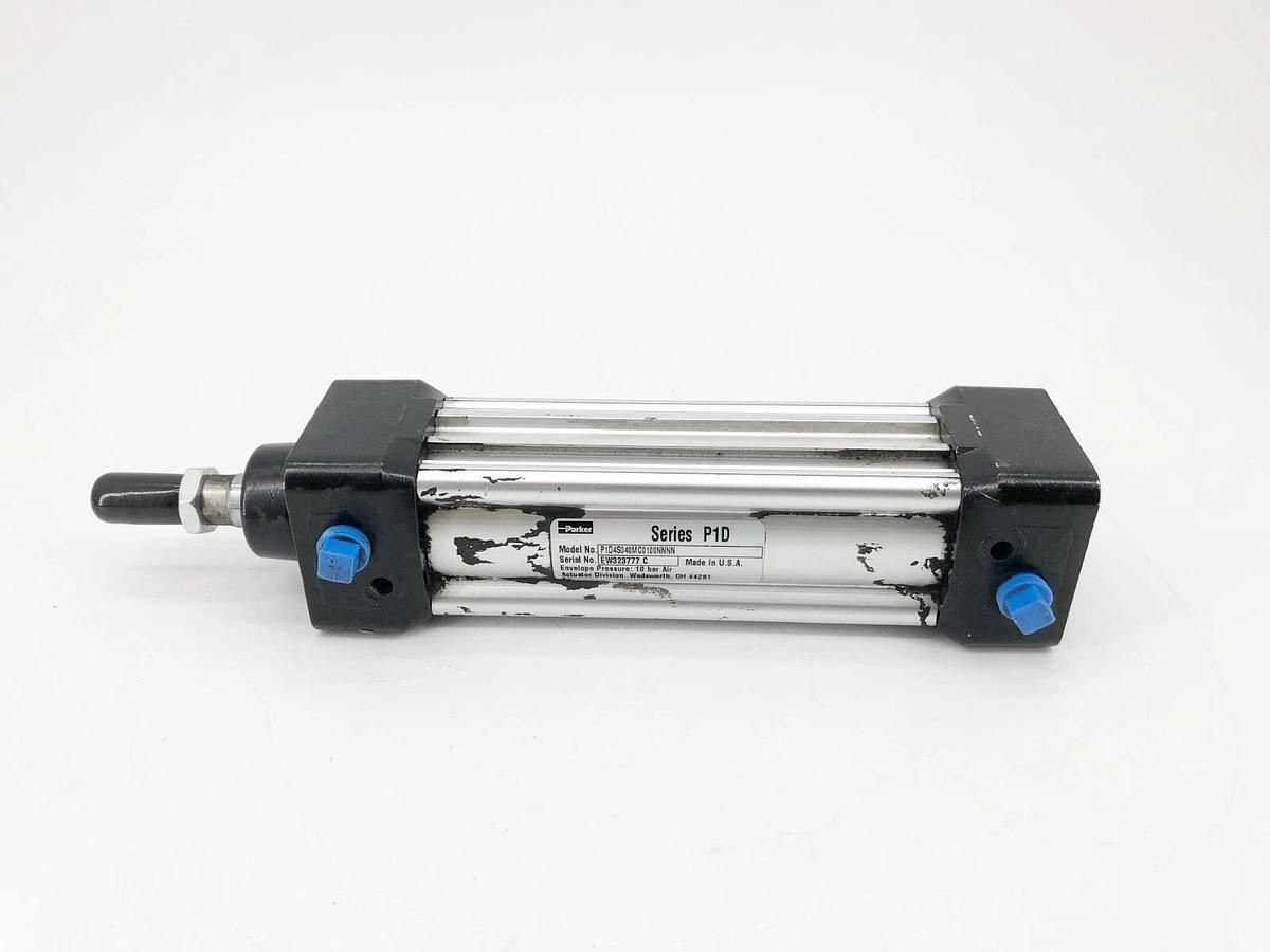 Used Parker P1D4S040MC0100NNNN Air Cylinder Aluminum Piston 10 bar
