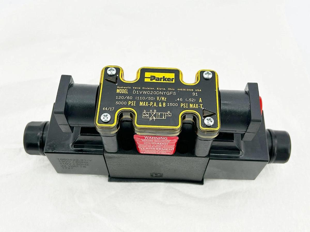 New Parker D1VW020DNYGF5-91 Hydraulic Solenoid Valve 120V .52A 5000PSI