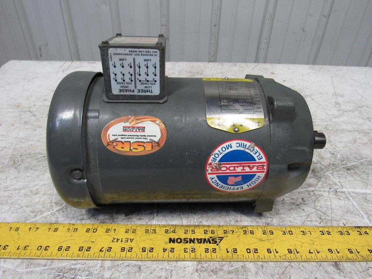 Used Reliance 915145-ZS Electric Motor 1/2HP 460V 1730RPM 3PH FB56