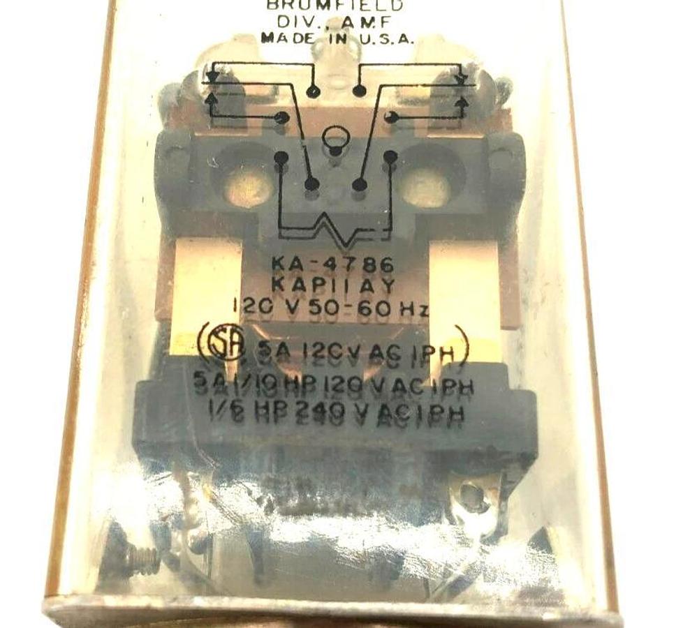 New Potter & Brumfield KA-4786 Relay 120V KAP11AY