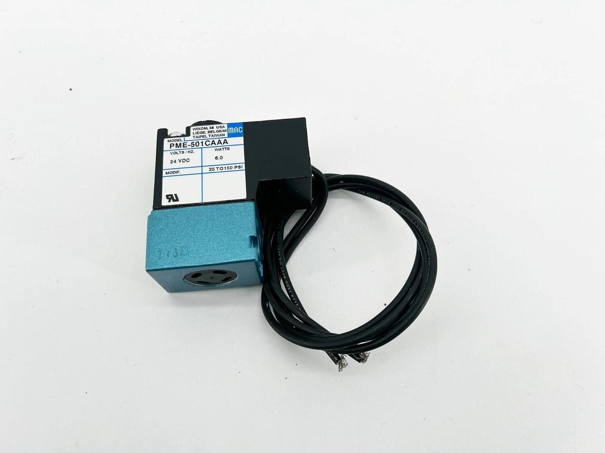 New Mac Valves PME-501CAAA Solenoid Valve 24VDC 6W 25-150PSI