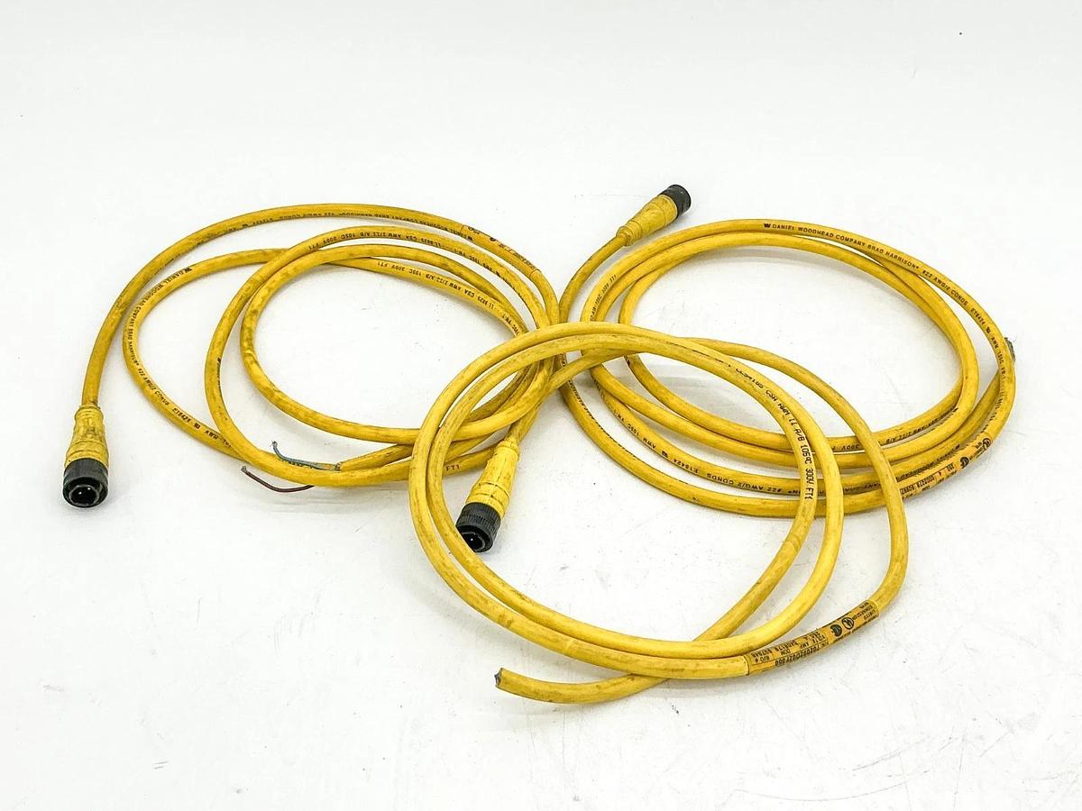 Used Lot of 3 Brad Harrison 702002D02F060 Micro-Change Cordset 2P 70021