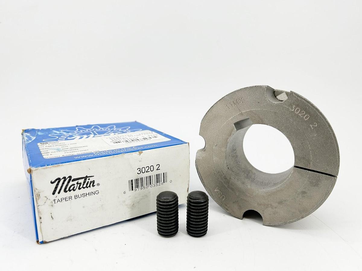 New Martin 3020-2 Taper Bushing 4-1/2 OD 2" Through Bore 1/2X1/4 Keyway Steel