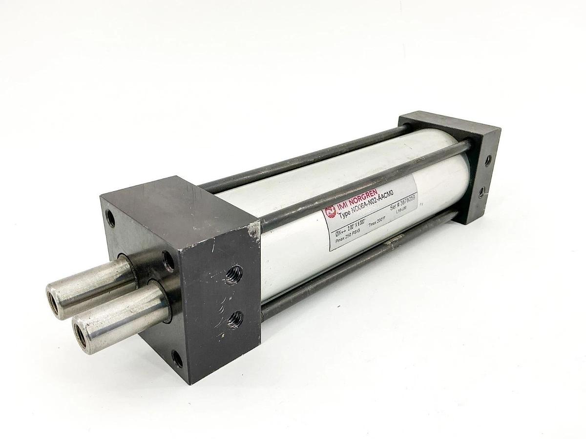 Used IMI Norgren ND06A-N02-AACM0 Pneumatic Cylinder 2" Bore 6" Stroke 250PSIG