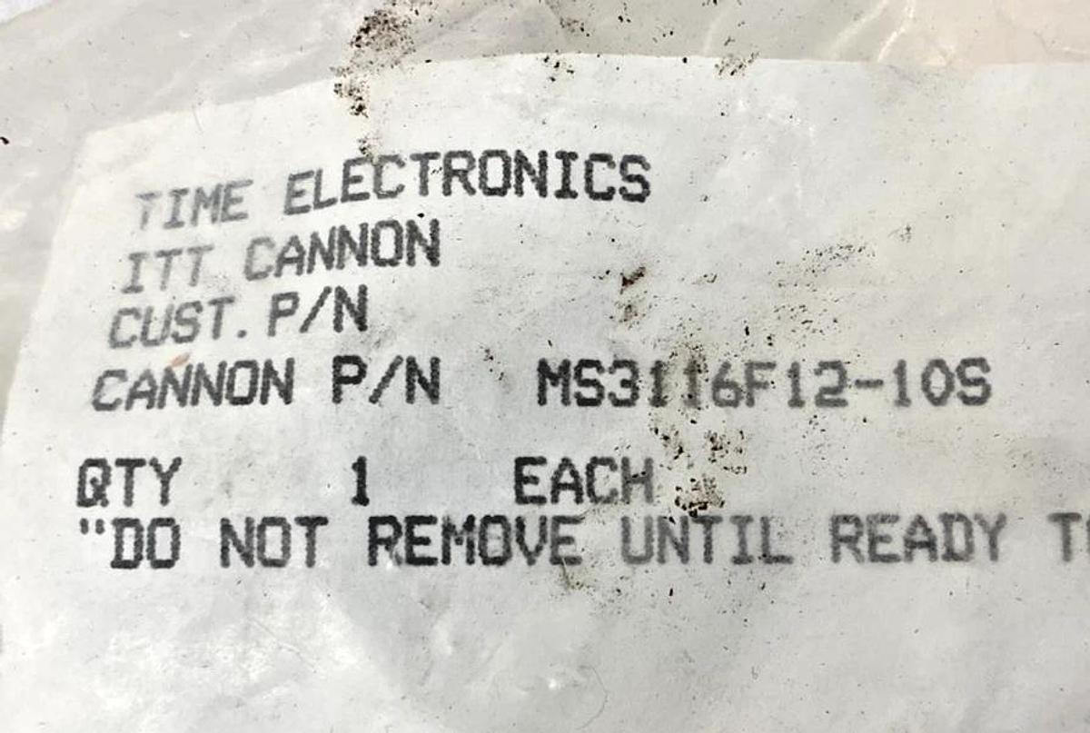 New Time Electronics ITT Cannon MS3116F12-10S Female Connector 10-Pin Plug