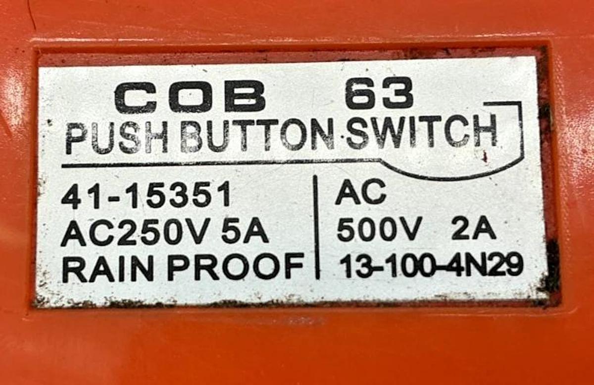 Used COB 41-15351 Pushbutton Switch 6-Buttons 5A AC250V 2A 500V COB-63 4115351