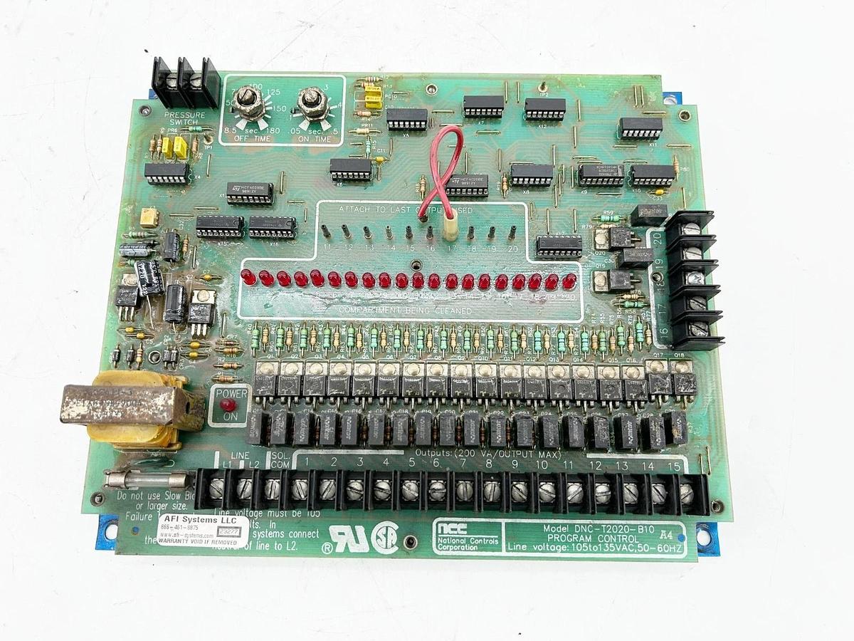 Used National Controls DNC-T2020-B10 Program Control Board 135V 50/60Hz