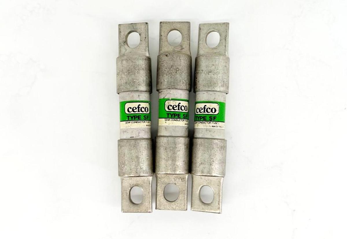 Lot of 3 New Cefco SF70P50 700V 50A Type SF Semi Conductor Fuse