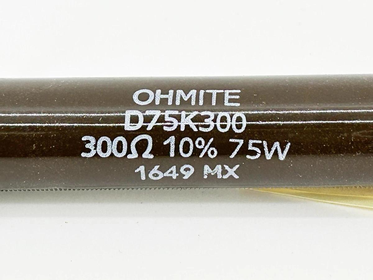 New Ohmite D75K300 Wirewound Resistor 300OHMS 2.62KWV