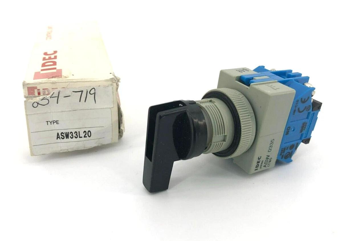 New IDEC ASW33L20 Rotary Switch 3 Position, 2 Pole