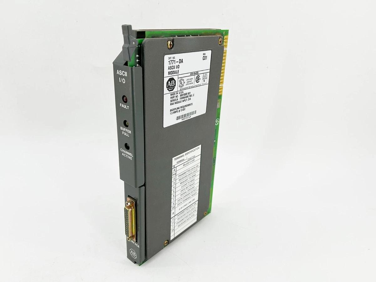 Used Lot of 2 Allen Bradley 1771-DA I/O Module PLC-5 ASCII 1.5K Words 1.3A 5V Ser.A