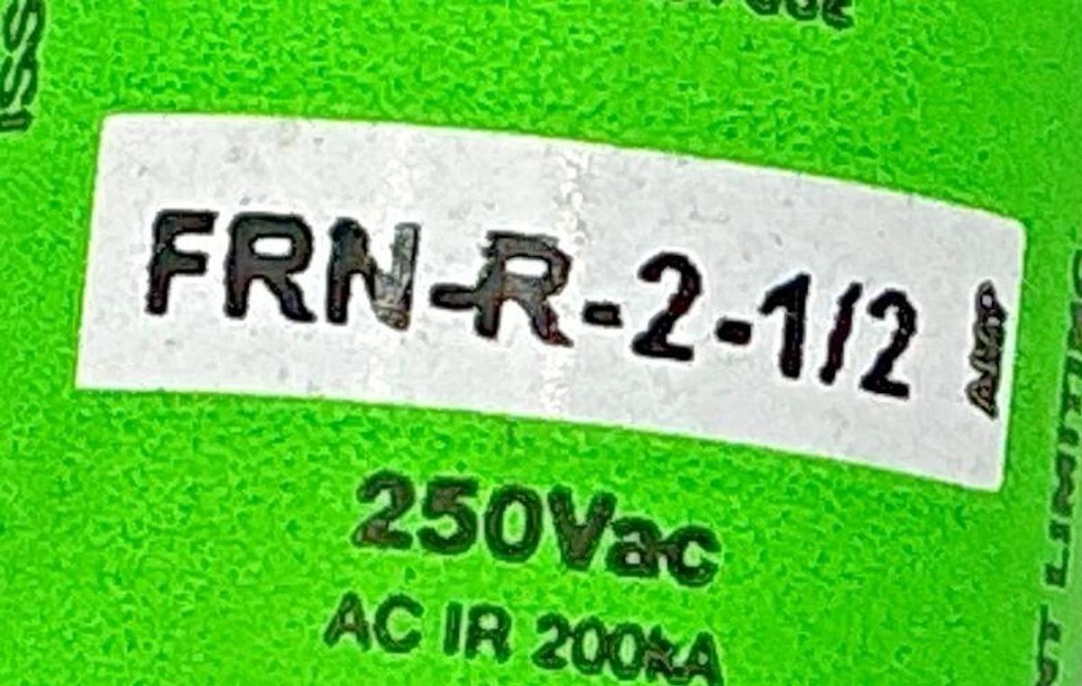New Bussmann FRN-R-2-1/2 Fusetron Class RK5 Fuse 2-1/2A 250V Box of 10